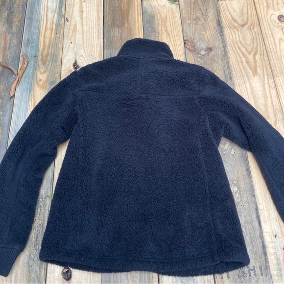 North Face Campshire Jacket Black Fuzzy Warm Fleece Zip Up Size Medium Hiking - Picture 5 of 7